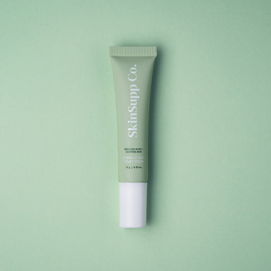 15g Green tube of SkinSupp Co. Intensive Acne Relief Serum